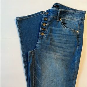Womens button fly jeans